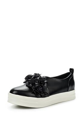 LOST INK  LORI 3D FLORAL STRAP SLIP ON PLIMSOLL